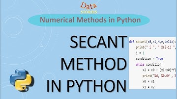Secant Method - #Python Implementation| Numerical Analysis 5