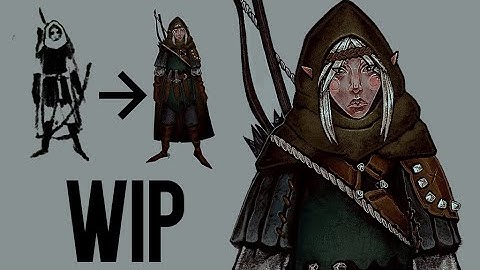 WIP Drawing Ranger DnD Character Concept art [ReUpload]