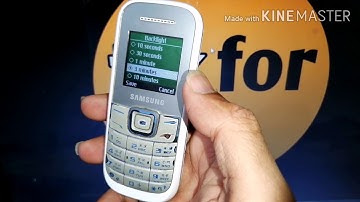 how to set backlight time in samsung gt e1200y mobile