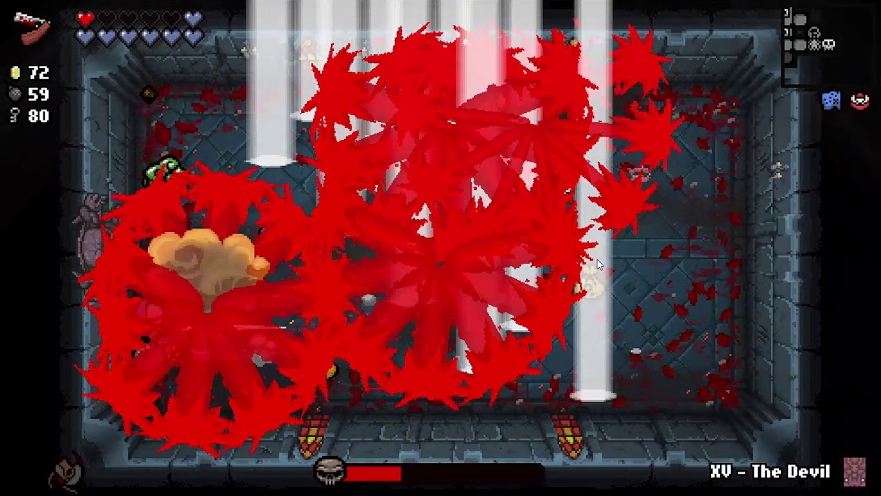 BoI:Rebirth - Curse of Tower + Blood Rights + Tear explosions Azazel vs ...
