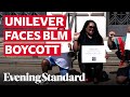 Black Lives Matter protesters call for a boycott of Unilever over treatment of Kenyan farmers