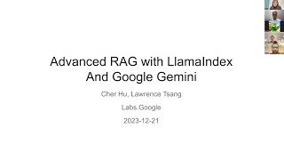 LlamaIndex Workshop: Multimodal + Advanced RAG Workhop with Gemini