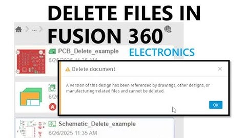HOW DELETE FILES IN FUSION 360 / PERMANENTLY DELETE FILES IN FUSION 360 ELECTRONICS AUTODESK EAGLE