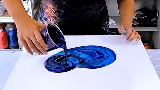 My FAVORITE Acrylic Pouring Techniques Using Just Paint and Water! screenshot 4