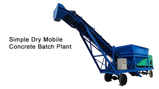 Simple Dry Mix Concrete Mobile Batching Mixing Plant Construction Case in South America
