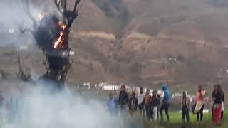 LiGhtning Strike On tree in Kolti Bajura Nepal