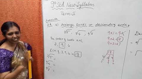 Arranging Surds in Descending order--TAMIL