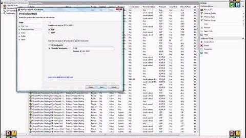 Windows firewall outbound port block