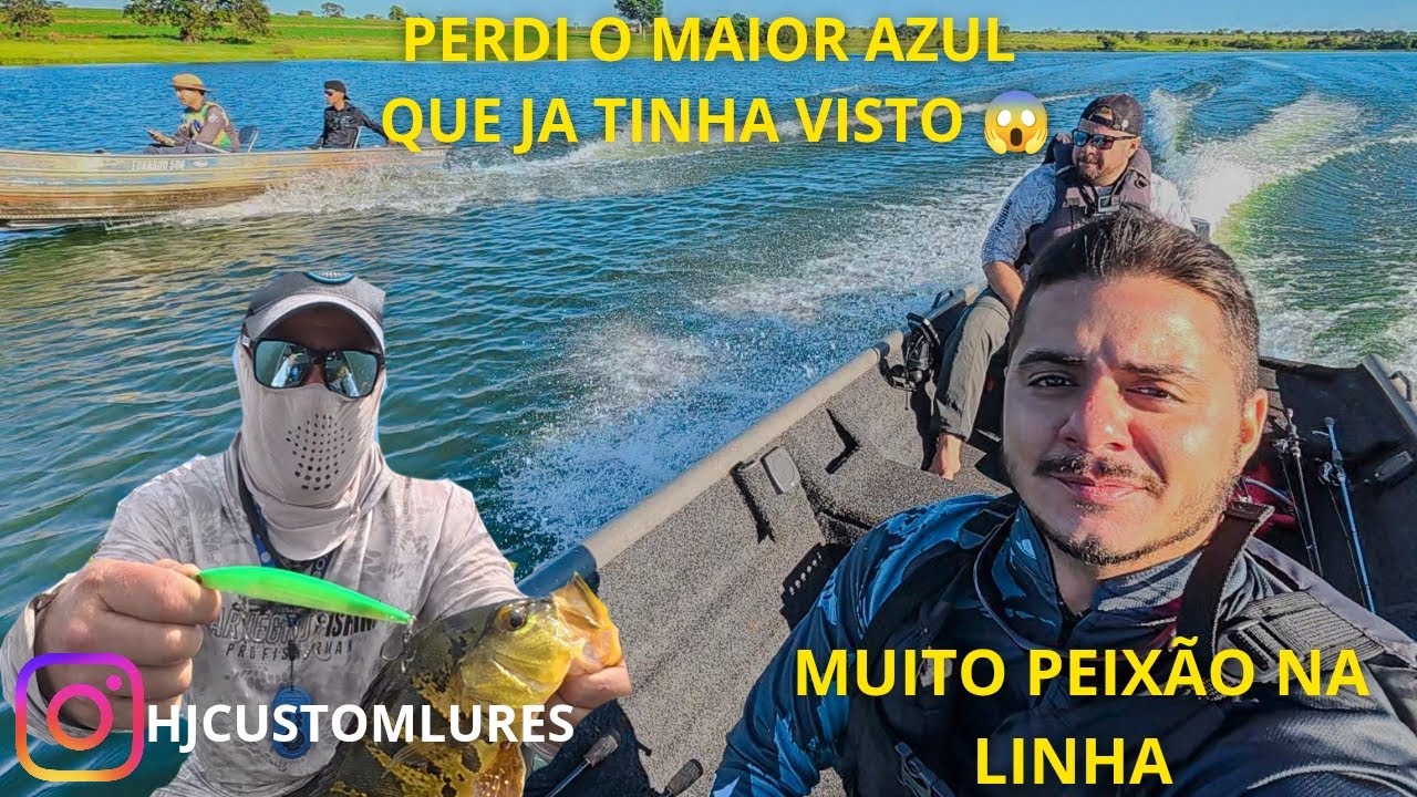 PESCARIA EM EQUIPE, MUITO PEIXE E AINDA PERDI UM MONSTRO DE UM AZUL 