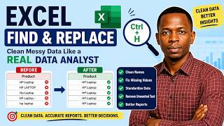 Excel Find and Replace Tutorial | Clean Messy Data Like a Real Data Analyst