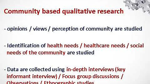 Steps in conducting community based research