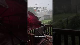Extreme wind gusts (80+ MPH) in Chicago! #hailtrace #weather