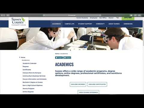 SCCC Advising and Counseling Tips -  MySussex Portal and Course Needs
