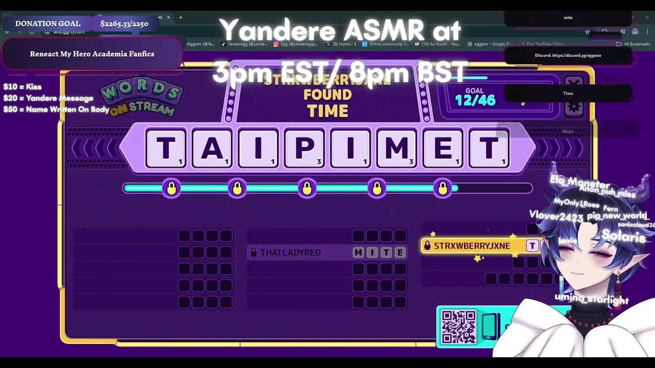 DONOTHON DAY 4 - i want to ******【Yanderegg】!merch !discord !rogue !tiktok ! (Part 2/2)