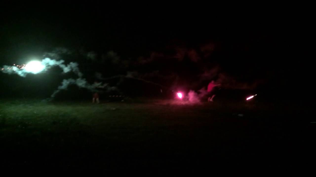 Roman candle fight!! YouTube