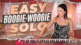 Easy Boogie-Woogie Piano Solo With Tremolo Step By Step Tutorial.