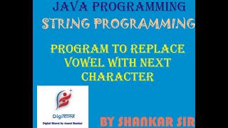 Program to replace vowel with next character