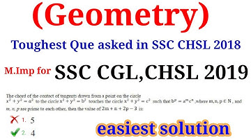 Toughest Geometry Questions asked in SSC CHSL 2018| M.Important Geometry question for SSC CGL 2019