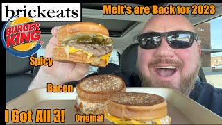 Burger King - ALL 3 BK Melts REVIEW- Original, Bacon & Spicy!!! brickeats