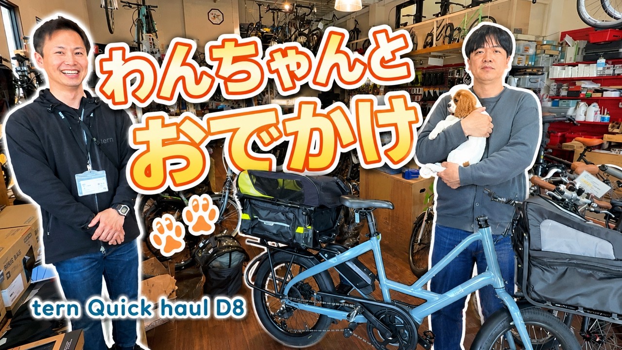 わんちゃんと自転車でおでかけ(小型犬・中型犬)自転車はtern QuickHaul