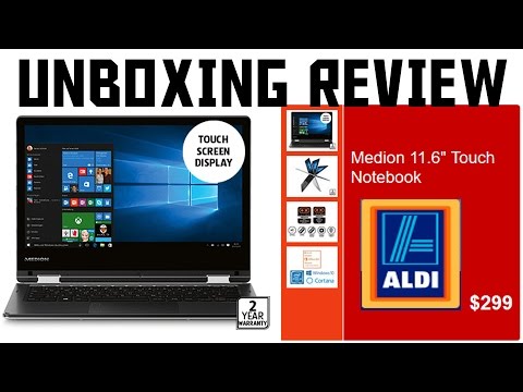 Montgomery Oneerlijkheid Onverbiddelijk $299 ALDI Laptop Medion Touch 11.6 unboxing and review 2017 - YouTube