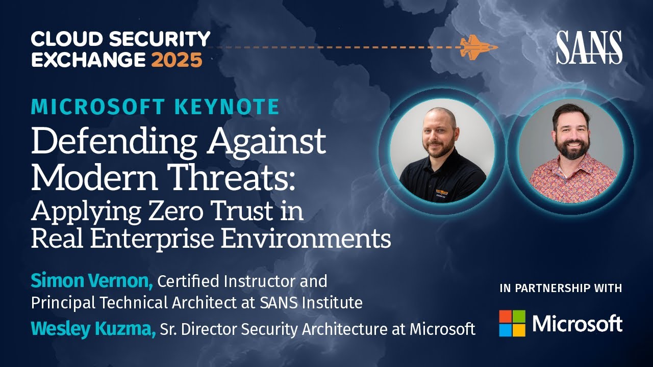 Microsoft Keynote: Defending Against Modern Threats