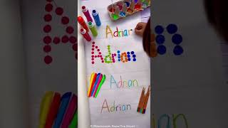 Rainbow Writing #literacy #montessori #montessoriathome #namewriting #kidsactivities #earlylearning