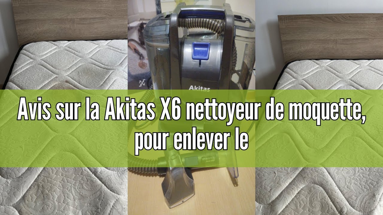 Akitas X6 Nettoyeur Moquette Portable - 400W Pour Taches Et Liquides Sur Tapis Et Sièges Auto