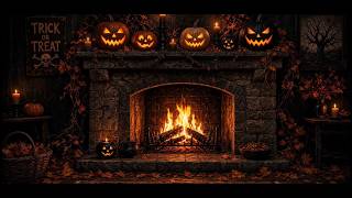 Soft Flame Sounds by the Fireplace | 5 Hour Halloween Ambience screenshot 1