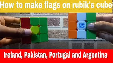 how to make flags on rubiks cube part 2 .