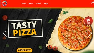 TASTY PIZZA -The Pizza ordering website || using react.js and firebase, html CSS and JavaScript... screenshot 2