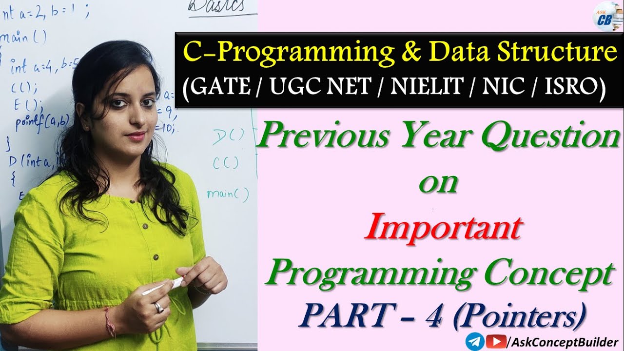 Lec - 08 : Programming Concepts (Arrays, Pointers) | Gate Previous Year ...