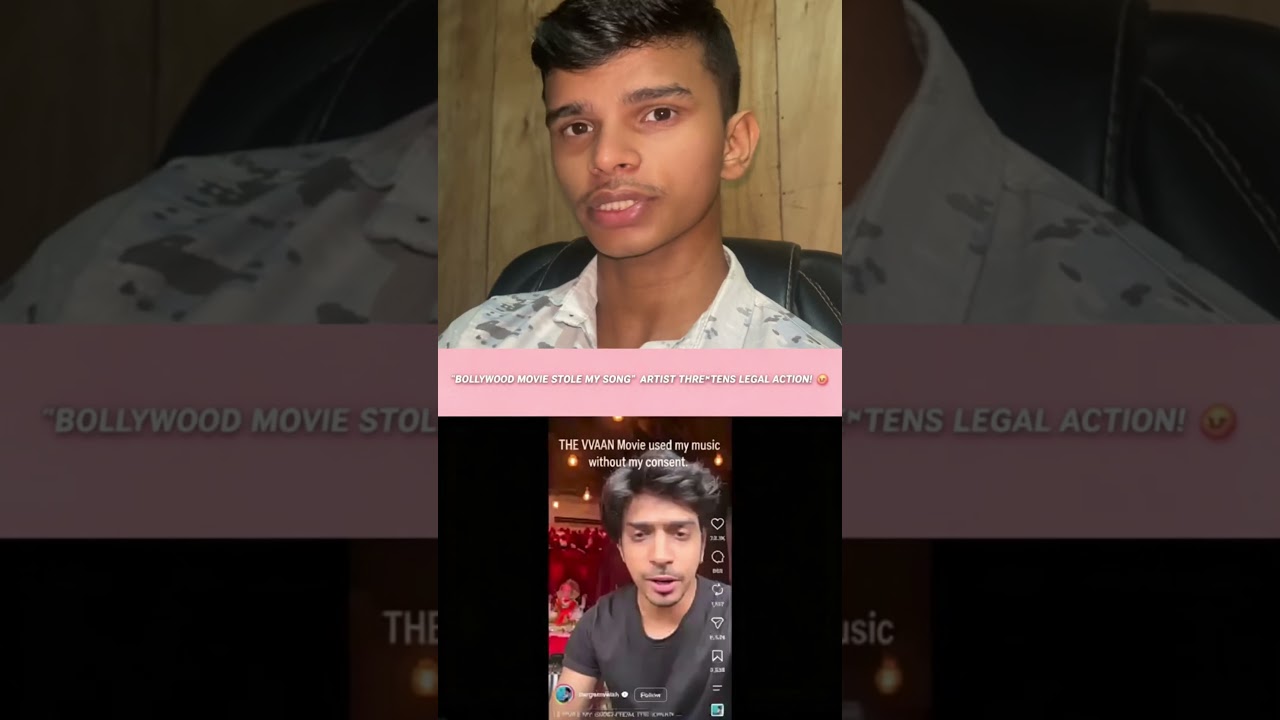 "Bollywood Movie Stole my song" ArtistThre*tens Legal Action!😡 The Vvaan Movie#shorts