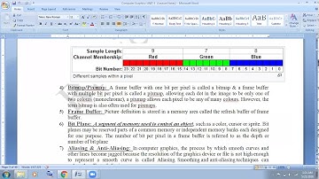 Definition & Basic Terminologies of Computer Graphics