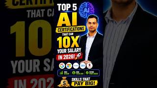 Top 5 AI Certifications for High-Paying Jobs in 2026 (Worth It?) 🚀 #artificialintelligence #shorts