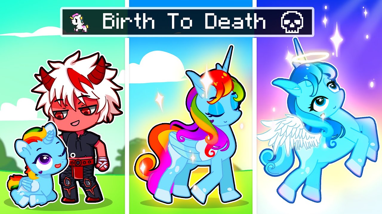 BIRTH to DEATH of Unicorn in Gacha Life GCMV GLMV Gacha Life Mini