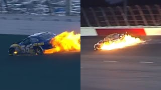 2007 and 2009 Michael Waltrip Fiery Crash NCC 274