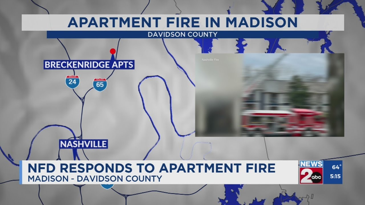 Nashville Fire Department responds to Madison apartment fire - YouTube