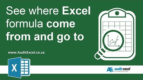 Find errors in the spreadsheet using the Auditing toolbar