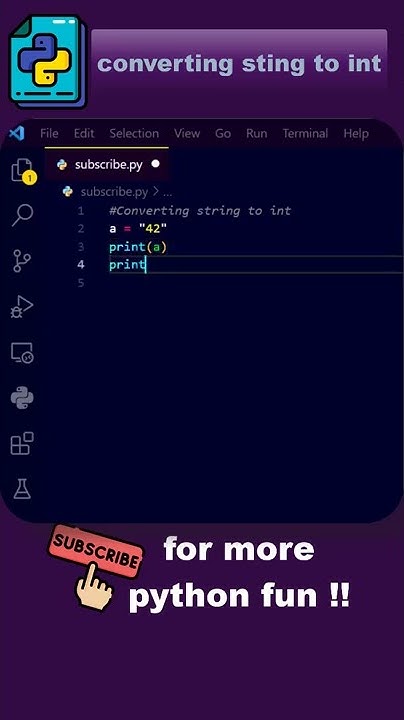 how to convert string into integer?#shorts #python - YouTube