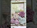 Made a frame arrangement with chic colored clay succulents