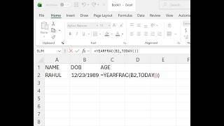 HOW TO USE YEARFRAC IN EXCEL HINDI