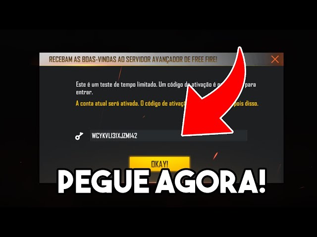 Como obter o Código de Ativação do Servidor Avançado Free Fire