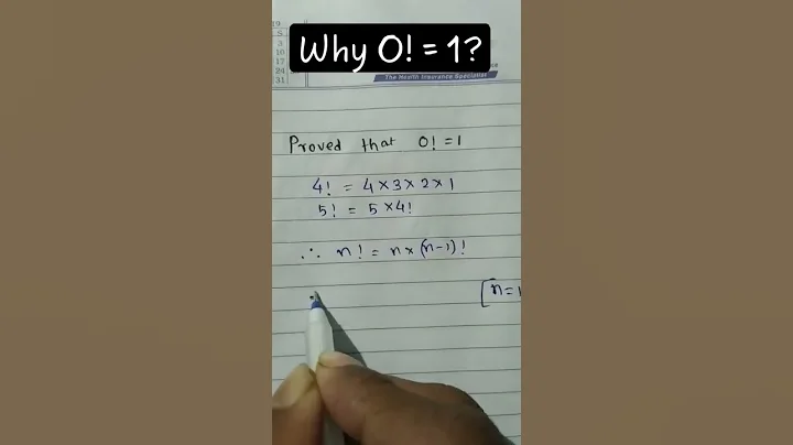 why 0! =1? | factorial | #shorts