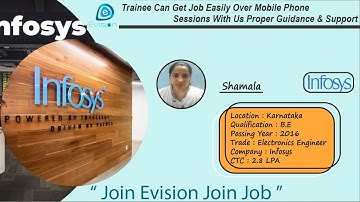 Congrats, Shamala | Electronics Engineer | Salary 2.8 LPA | Joined "Infosys",as System Administrator