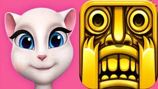 My Talking Angela Level 000 New Update*Vs.Temple Run*Gameplay make for Kid #278 screenshot 3