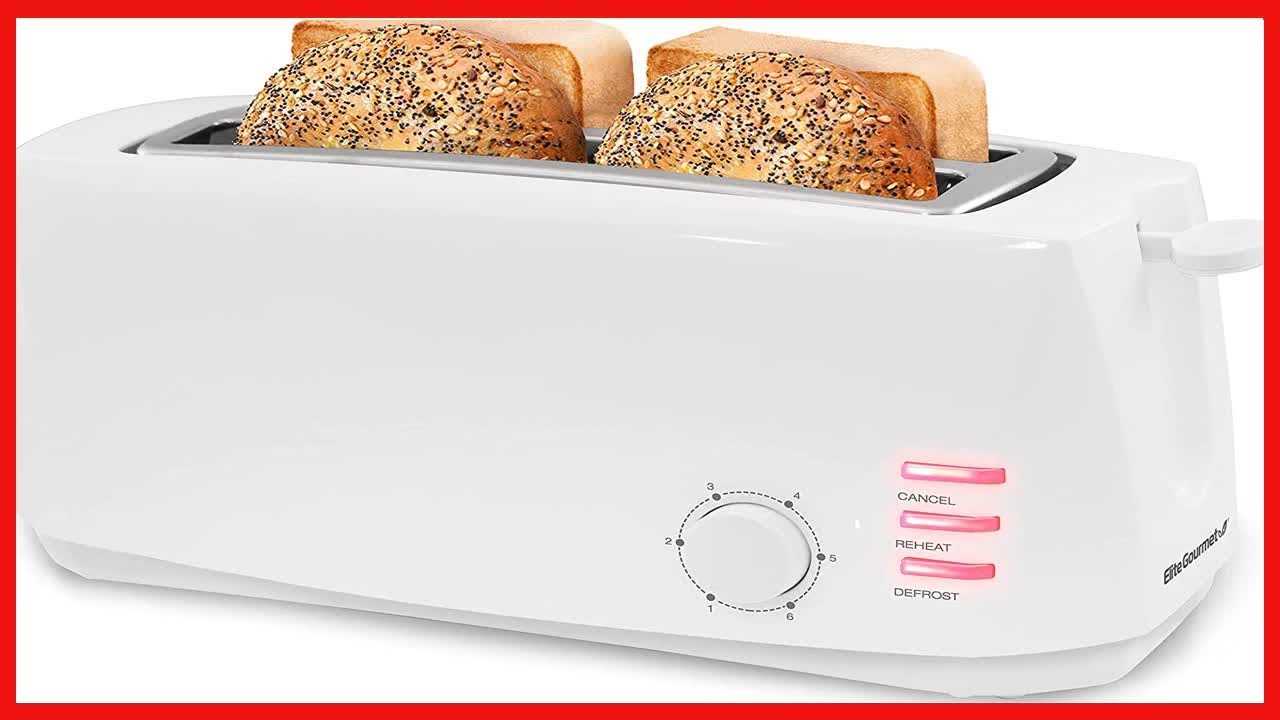 Great product Elite Gourmet ECT4829 Long Slot 4 Slice Toaster, 6