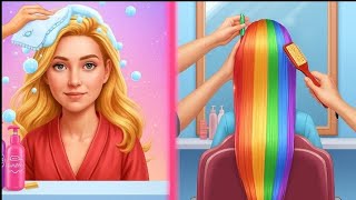 Fun horse care game dressup style & color hair salon Makeover kids & girls game unikon styling game  screenshot 2