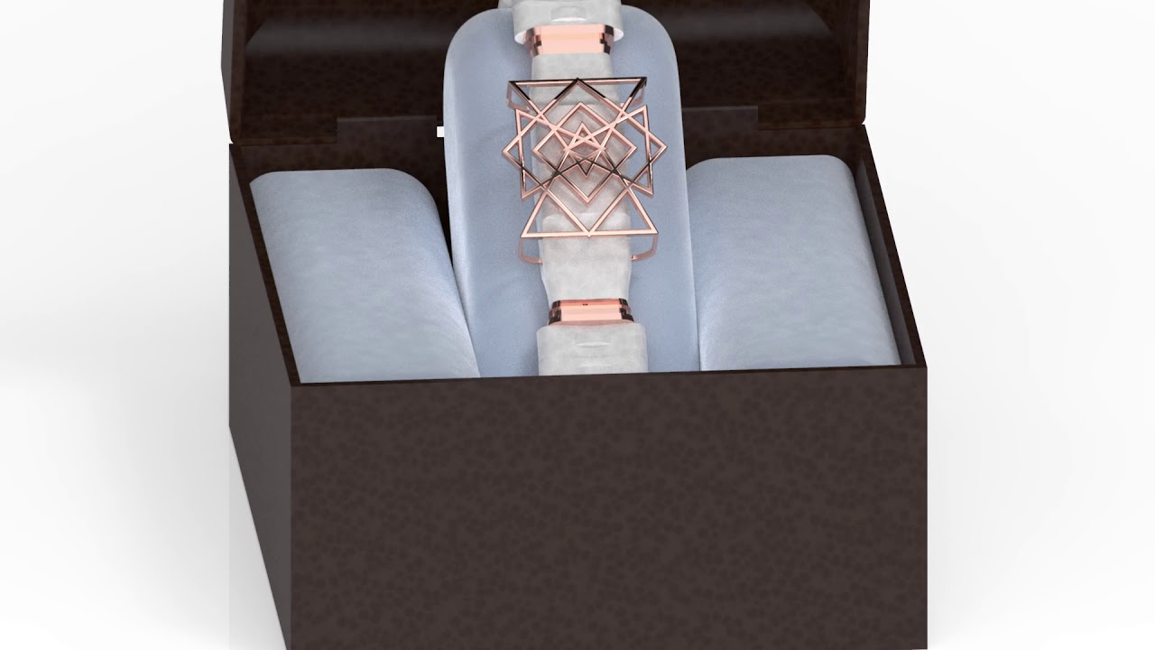opening jewelry box -  bracelet presentation animation from keyshot