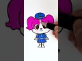 🚨 Sherrif Papillon Lost Her Colors 😿 Let's Find Them! #coloring #glitter #art #shorts #cartoon